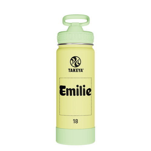 Actives Kids Glow In The Dark Water Bottle With Straw Lid - customized