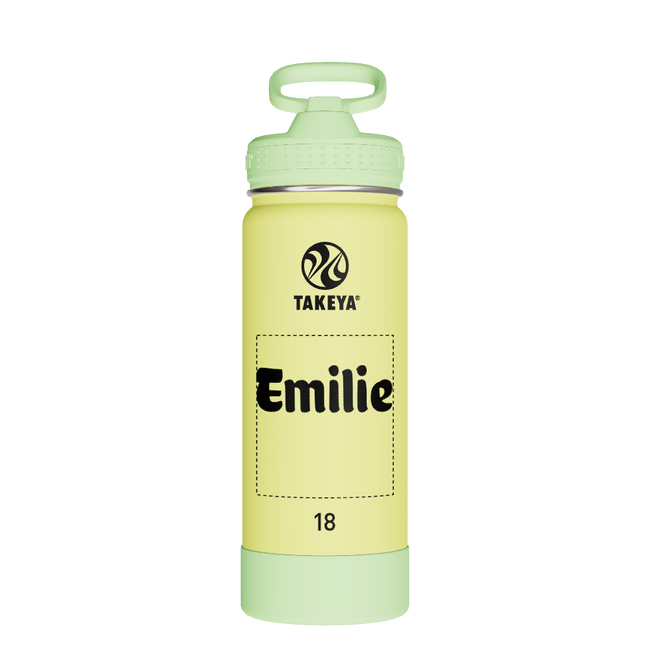 Actives Kids Glow In The Dark Water Bottle With Straw Lid - customized