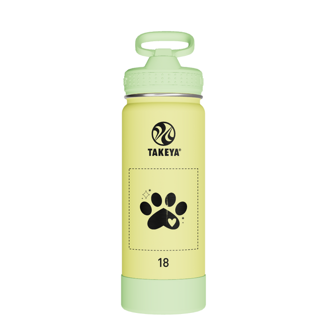Actives Kids Glow In The Dark Water Bottle With Straw Lid - customized