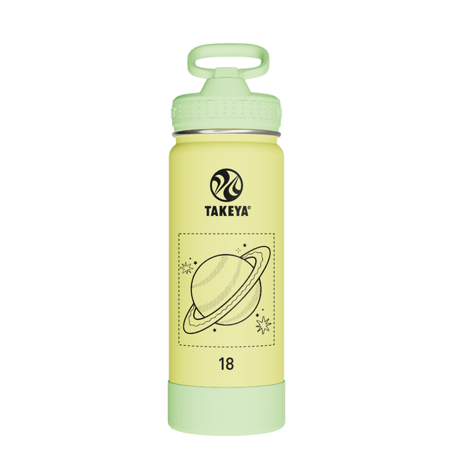Actives Kids Glow In The Dark Water Bottle With Straw Lid - customized