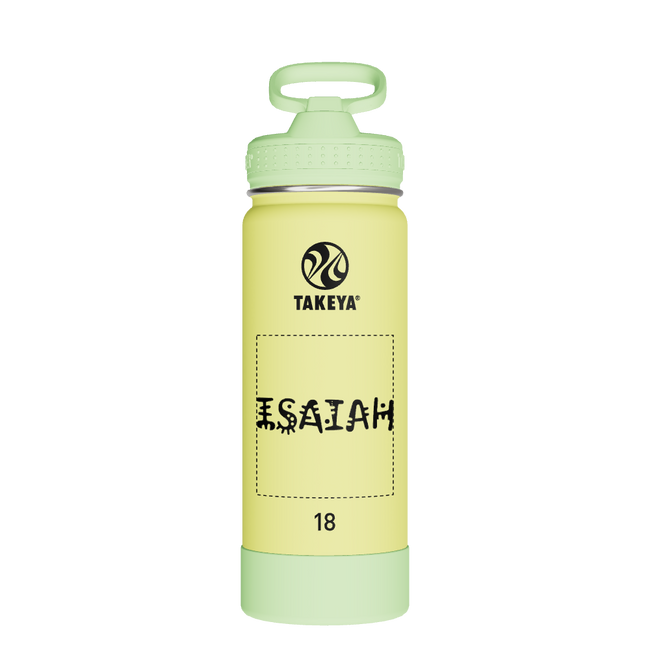 Actives Kids Glow In The Dark Water Bottle With Straw Lid - customized