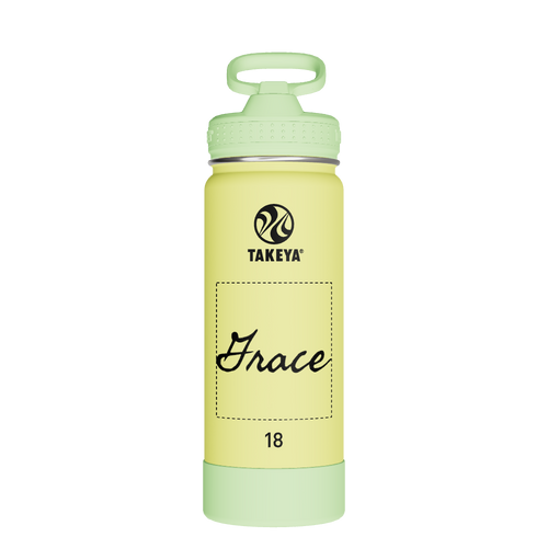Actives Kids Glow In The Dark Water Bottle With Straw Lid - customized