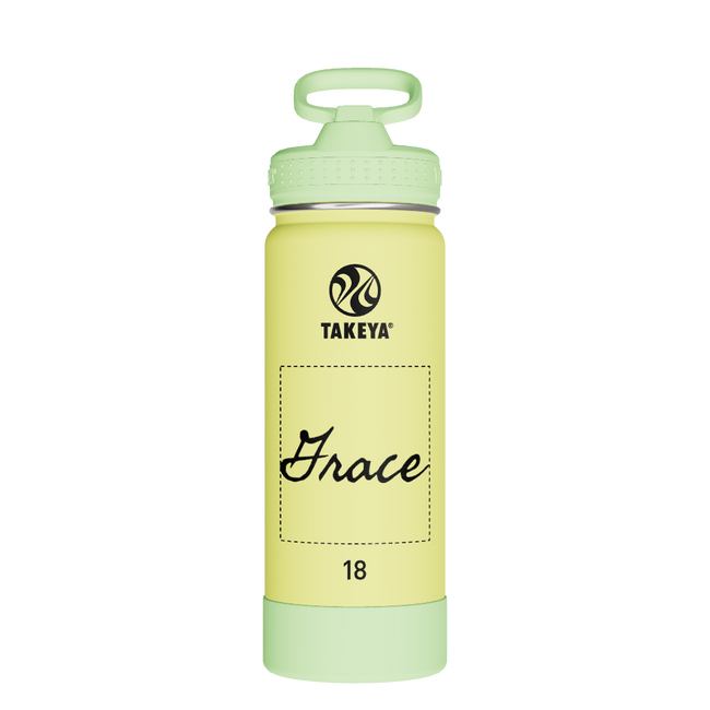 Actives Kids Glow In The Dark Water Bottle With Straw Lid - customized