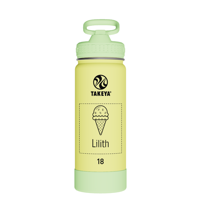 Actives Kids Glow In The Dark Water Bottle With Straw Lid - customized