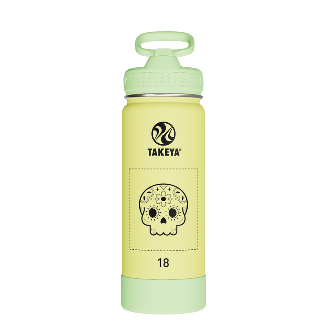Actives Kids Glow In The Dark Water Bottle With Straw Lid - customized