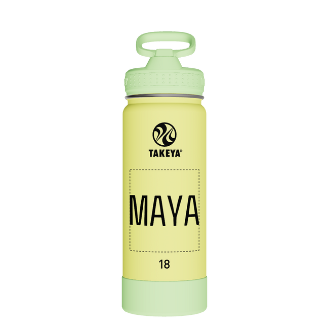 Actives Kids Glow In The Dark Water Bottle With Straw Lid - customized