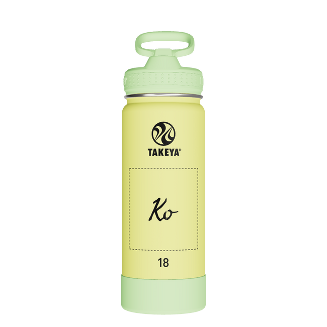Actives Kids Glow In The Dark Water Bottle With Straw Lid - customized