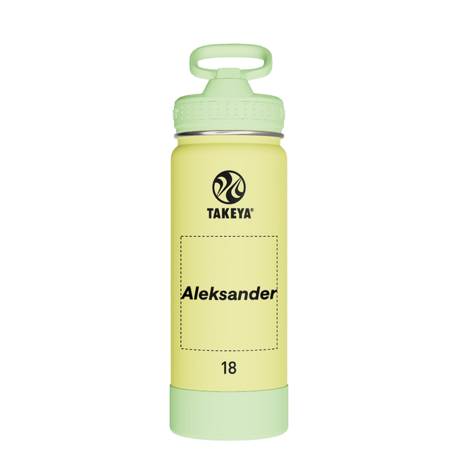 Actives Kids Glow In The Dark Water Bottle With Straw Lid - customized