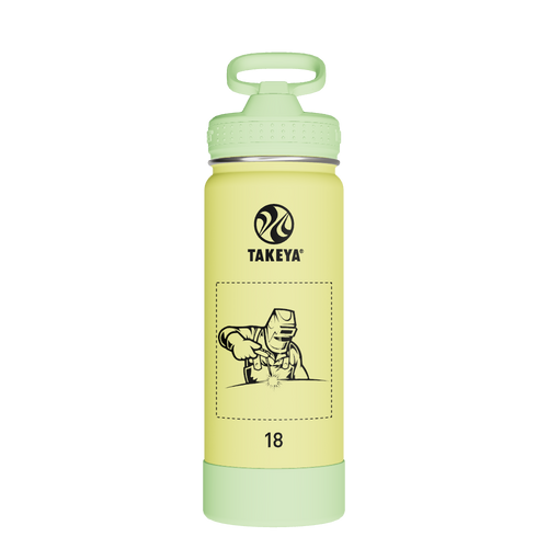 Actives Kids Glow In The Dark Water Bottle With Straw Lid - customized