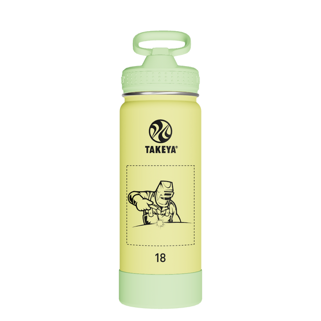 Actives Kids Glow In The Dark Water Bottle With Straw Lid - customized