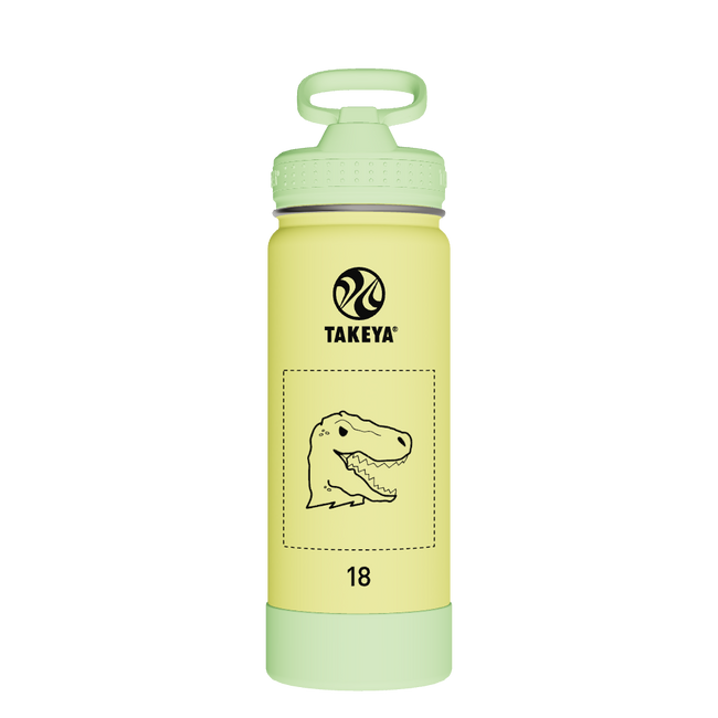 Actives Kids Glow In The Dark Water Bottle With Straw Lid - customized