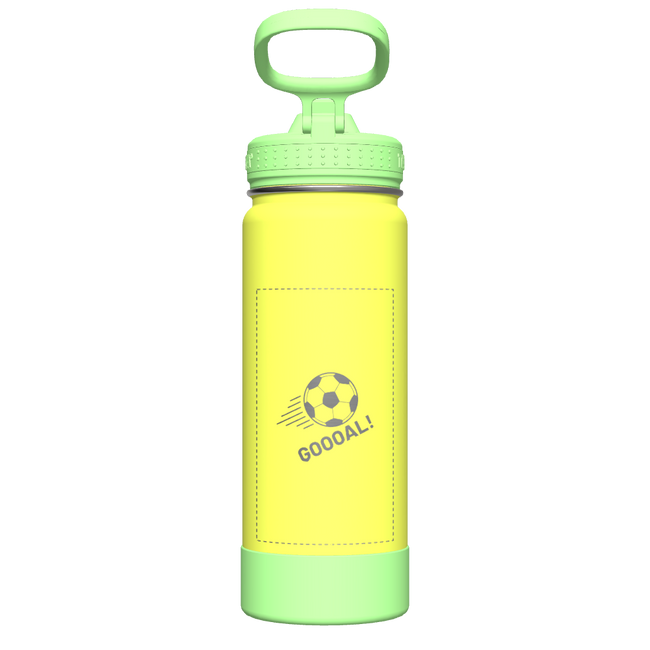 Actives Kids Glow In The Dark Water Bottle With Straw Lid - customized