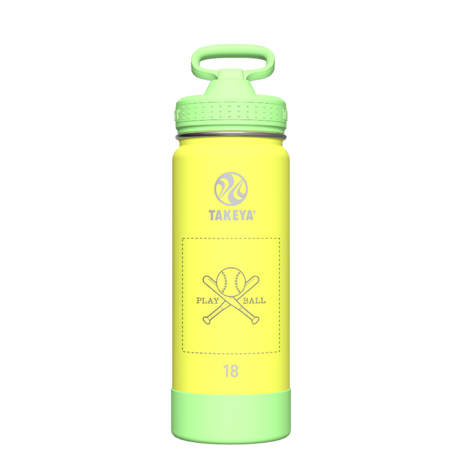 Actives Kids Glow In The Dark Water Bottle With Straw Lid - customized