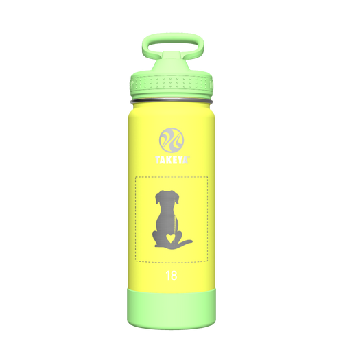 Actives Kids Glow In The Dark Water Bottle With Straw Lid - customized