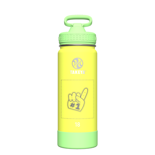 Actives Kids Glow In The Dark Water Bottle With Straw Lid - customized