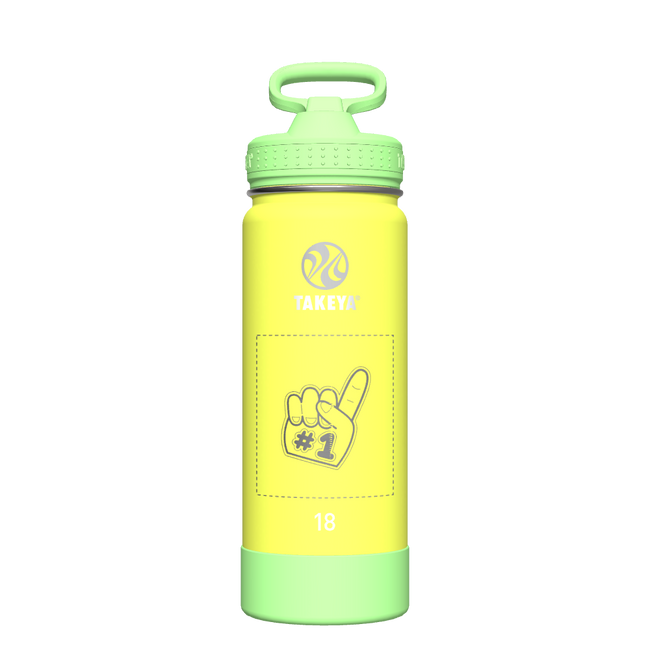 Actives Kids Glow In The Dark Water Bottle With Straw Lid - customized