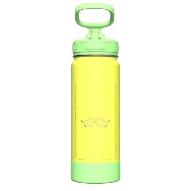 Actives Kids Glow In The Dark Water Bottle With Straw Lid - customized