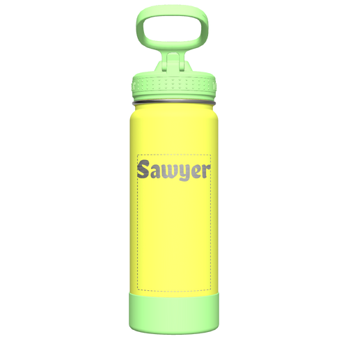 Actives Kids Glow In The Dark Water Bottle With Straw Lid - customized