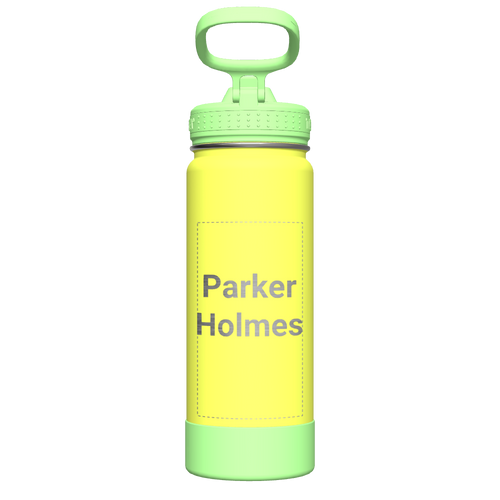 Actives Kids Glow In The Dark Water Bottle With Straw Lid - customized
