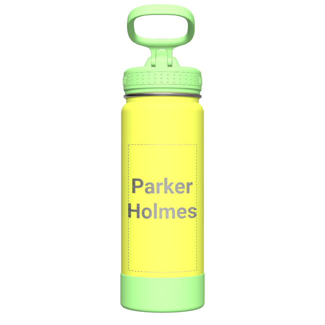 Actives Kids Glow In The Dark Water Bottle With Straw Lid - customized