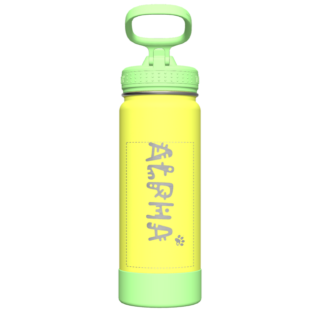 Actives Kids Glow In The Dark Water Bottle With Straw Lid - customized