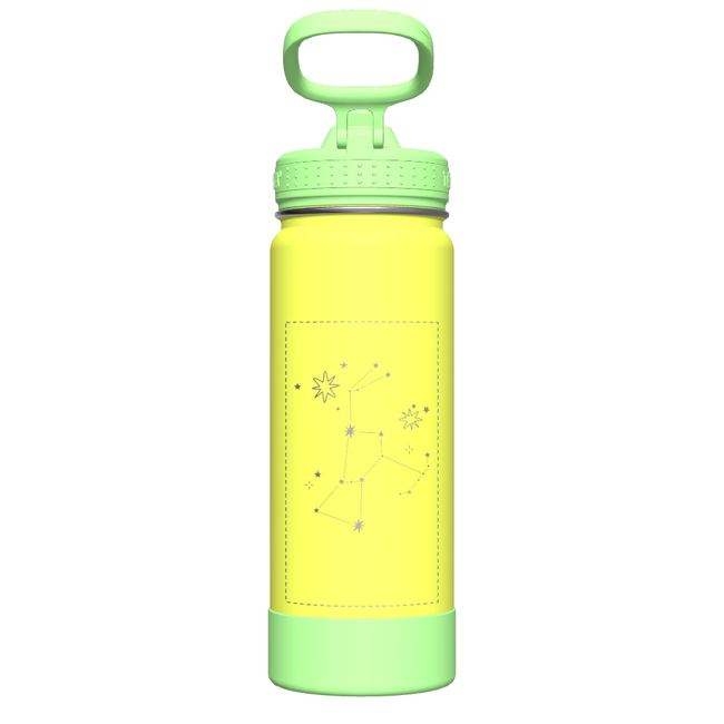 Actives Kids Glow In The Dark Water Bottle With Straw Lid - customized