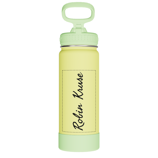 Actives Kids Glow In The Dark Water Bottle With Straw Lid - customized