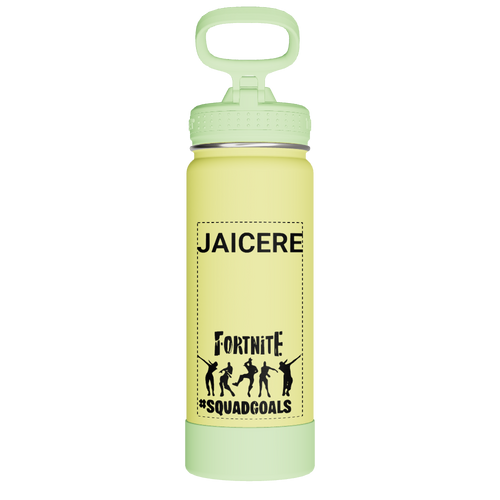 Actives Kids Glow In The Dark Water Bottle With Straw Lid - customized