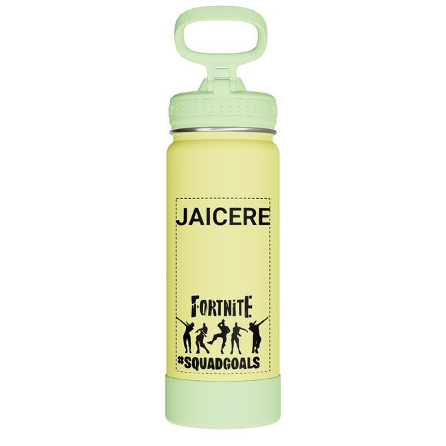 Actives Kids Glow In The Dark Water Bottle With Straw Lid - customized