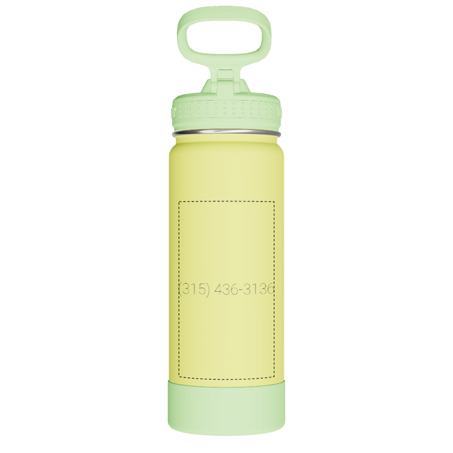 Actives Kids Glow In The Dark Water Bottle With Straw Lid - customized