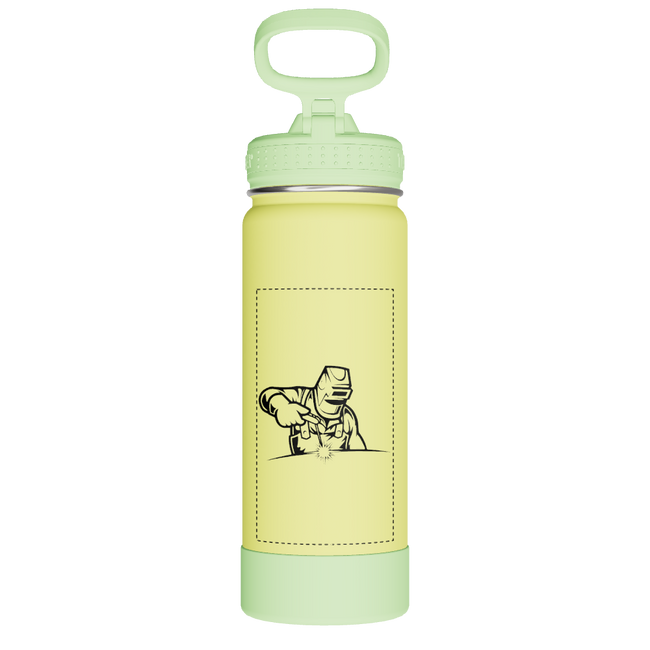Actives Kids Glow In The Dark Water Bottle With Straw Lid - customized