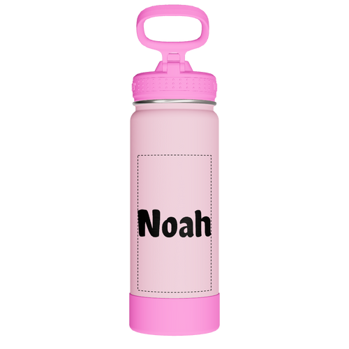 Actives Kids Glow In The Dark Water Bottle With Straw Lid - customized