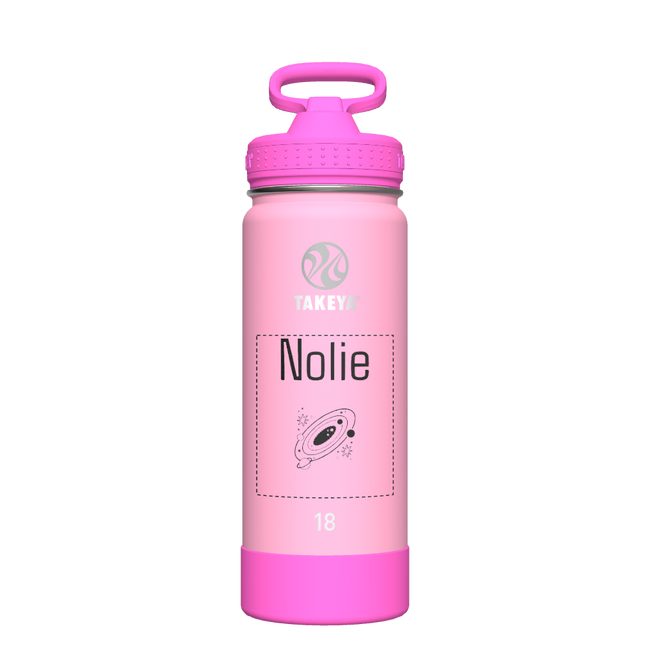 Actives Kids Glow In The Dark Water Bottle With Straw Lid - customized