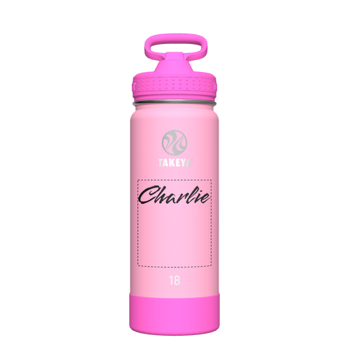 Actives Kids Glow In The Dark Water Bottle With Straw Lid - customized