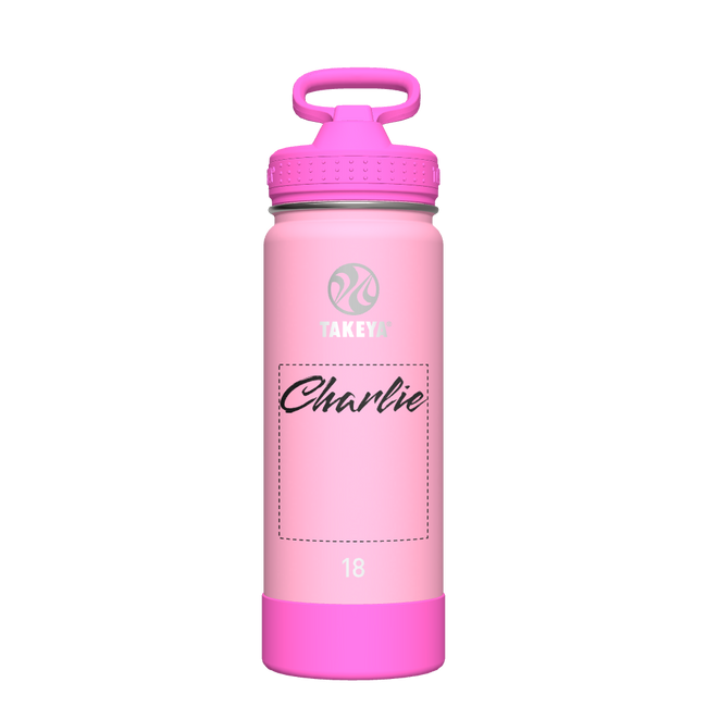 Actives Kids Glow In The Dark Water Bottle With Straw Lid - customized