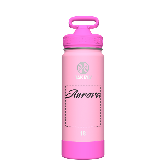Actives Kids Glow In The Dark Water Bottle With Straw Lid - customized