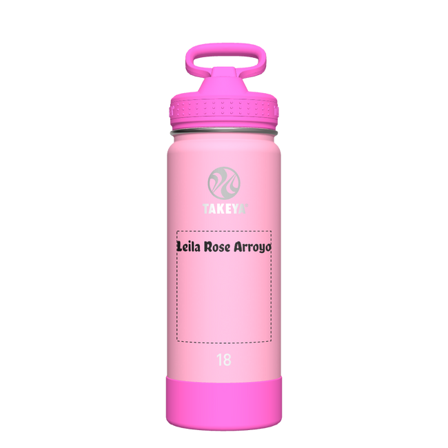 Actives Kids Glow In The Dark Water Bottle With Straw Lid - customized