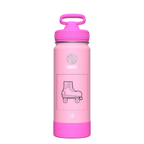 Actives Kids Glow In The Dark Water Bottle With Straw Lid - customized