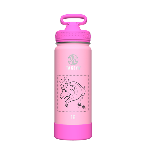 Actives Kids Glow In The Dark Water Bottle With Straw Lid - customized