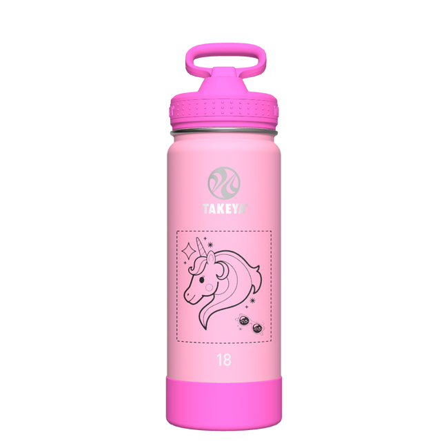Actives Kids Glow In The Dark Water Bottle With Straw Lid - customized