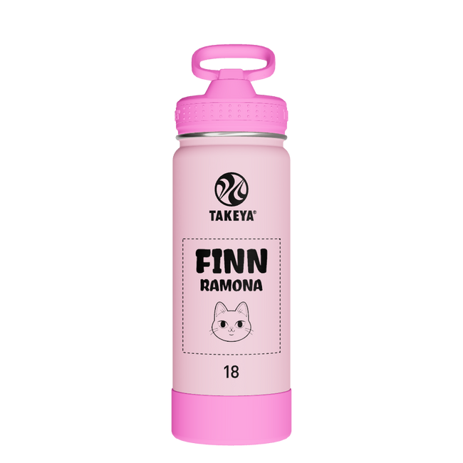Actives Kids Glow In The Dark Water Bottle With Straw Lid - customized