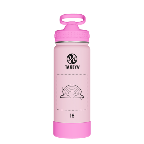 Actives Kids Glow In The Dark Water Bottle With Straw Lid - customized