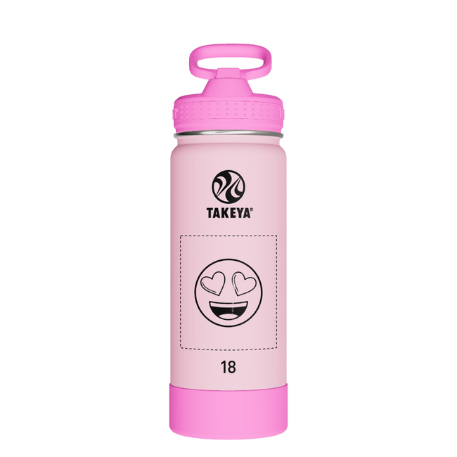 Actives Kids Glow In The Dark Water Bottle With Straw Lid - customized