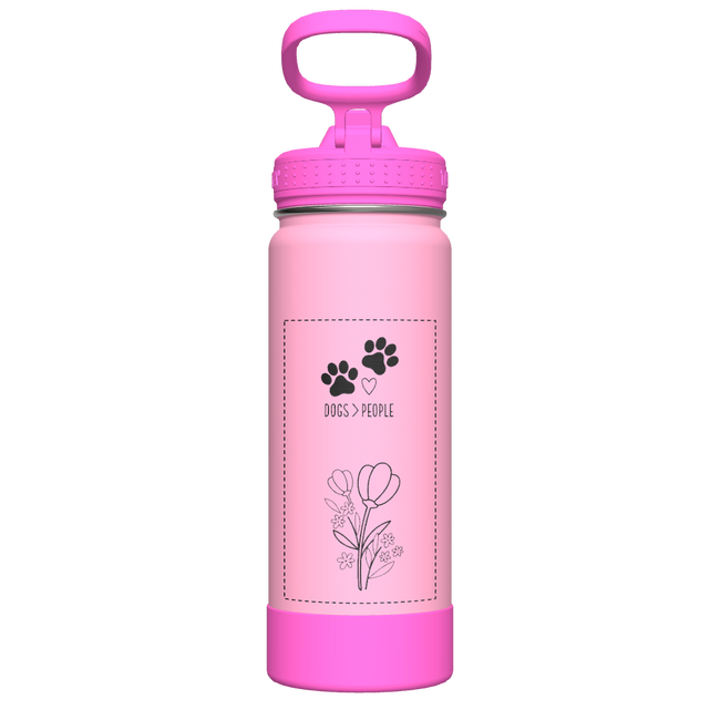 Actives Kids Glow In The Dark Water Bottle With Straw Lid - customized
