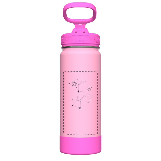 Actives Kids Glow In The Dark Water Bottle With Straw Lid - customized