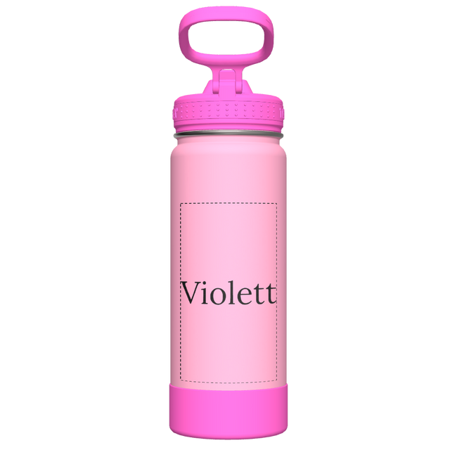 Actives Kids Glow In The Dark Water Bottle With Straw Lid - customized
