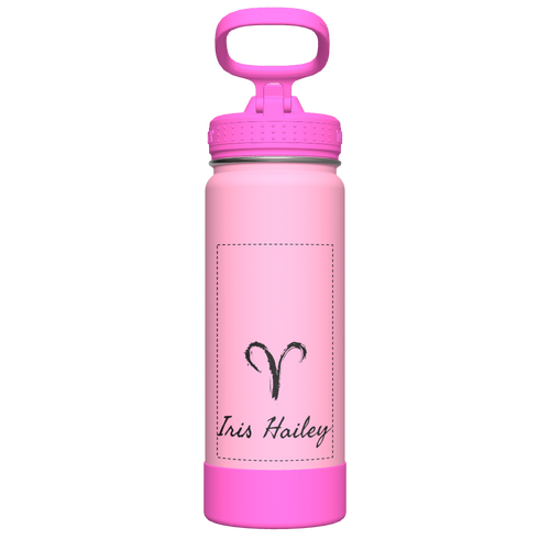 Actives Kids Glow In The Dark Water Bottle With Straw Lid - customized