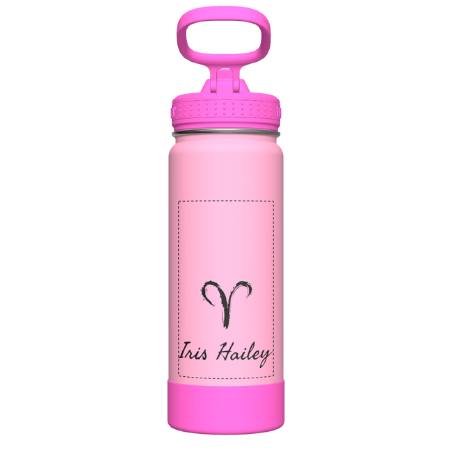 Actives Kids Glow In The Dark Water Bottle With Straw Lid - customized