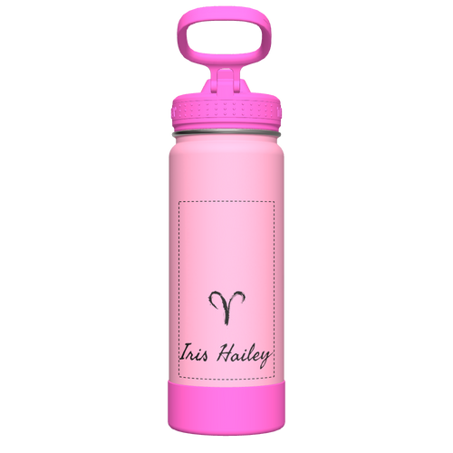 Actives Kids Glow In The Dark Water Bottle With Straw Lid - customized