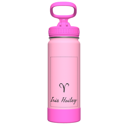 Actives Kids Glow In The Dark Water Bottle With Straw Lid - customized